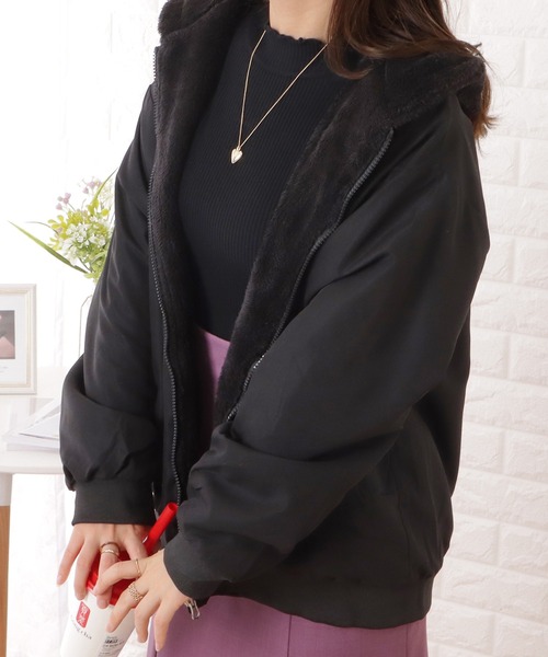 Lace Ladies（レースレディース） ma1 ma-1 リバーシブルフーデットMA