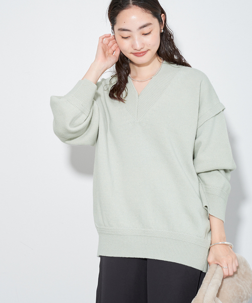 NEPLA. ニット 「NEPLA./ネプラ」別注 DROP SHOLDER V/N プルオーバー