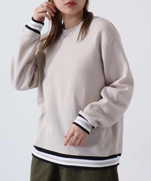 Ace（エース） トレーナー スウェット リブライン ポリエステル100