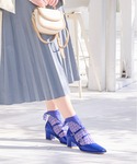 パンプス ダブル ストラップ ヒール パンプス...の詳細画像2