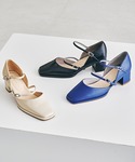 パンプス ダブル ストラップ ヒール パンプス...の詳細画像3