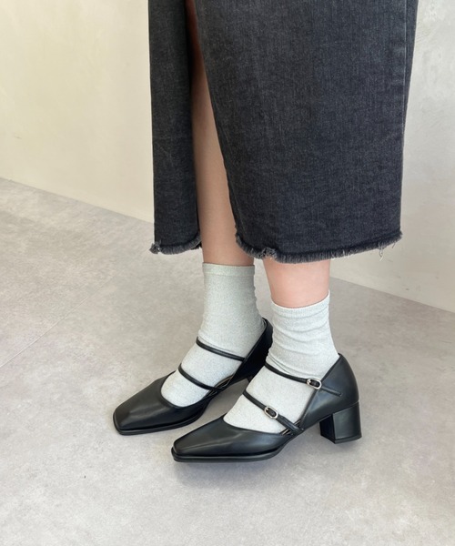 オリエンタルトラフィック》ダブルストラップヒールパンプス