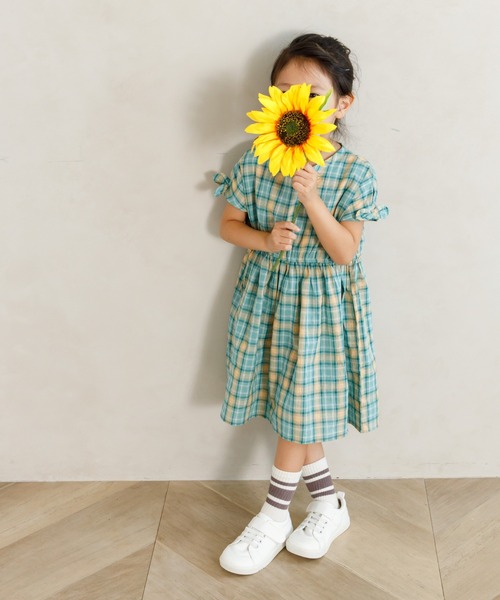 MAKE YOUR DAY ワンピース チェック柄サンドレス80〜140cm