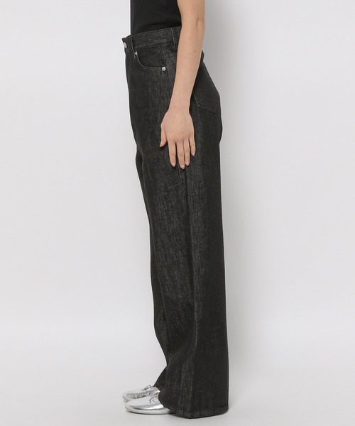 LOWRYS FARMイージーバレルデニムパンツ　ブラック　Lサイズ セール】ロールアップルーズデニム 499878（デニムパンツ