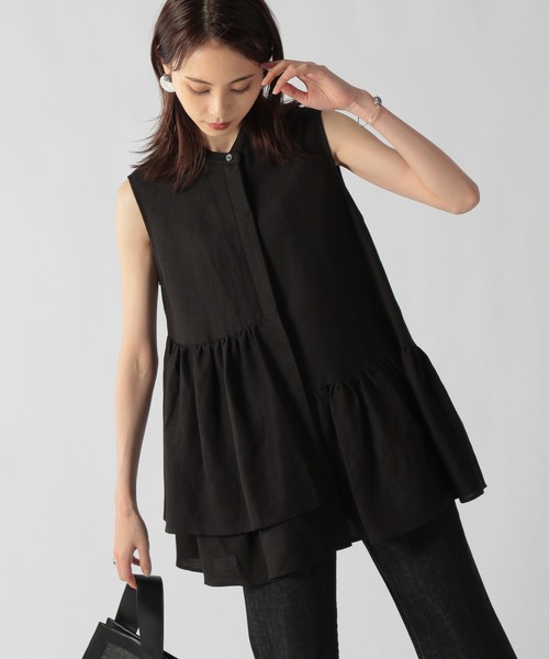 Ezick」 ノースリーブチュニック MEDIUM ブラック レディース 
