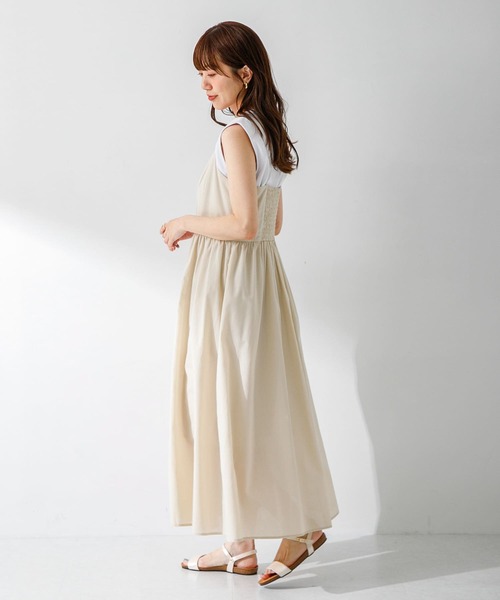 サニーレーベル 半袖 URTECH テントワンピース FREE ベージュ ♪ URBAN RESEARCH Sonny Label 「URBAN Label」 半袖ワンピース