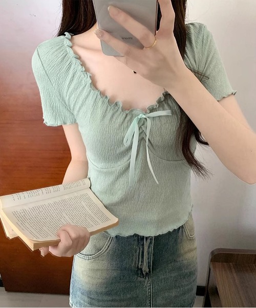 MAISON DE THERESE（メゾン ド テレーズ） tシャツ ショート丈半袖T