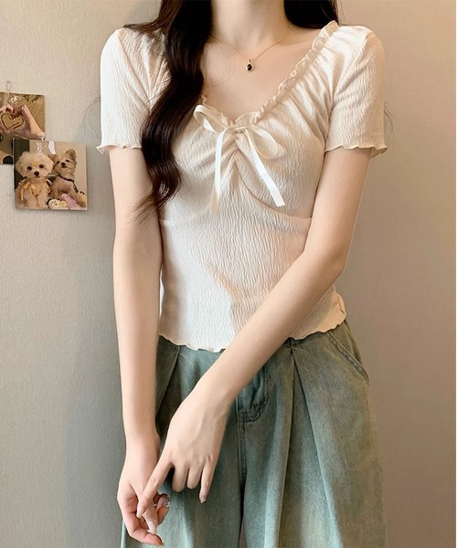 MAISON DE THERESE（メゾン ド テレーズ） tシャツ ショート丈半袖T