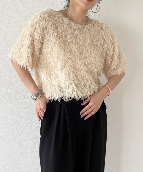 100★puppilyhils オロク 06 Bit Fringe Tee wee9s（ウィークス） tシャツ fringe mop tee / フリンジモップティー