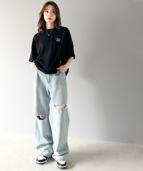tシャツ 大人スポーティー。パイピングダンボールオーバTシャツ(セットアップ可能) レディース メンズ | classicalelf | 13