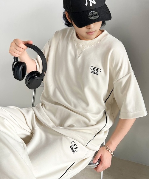 tシャツ 大人スポーティー。パイピングダンボールオーバTシャツ(セットアップ可能) レディース メンズ | classicalelf | 08