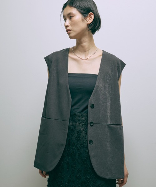 ベスト ジレ 「Set Up」Faux Suede Gilet レディース
