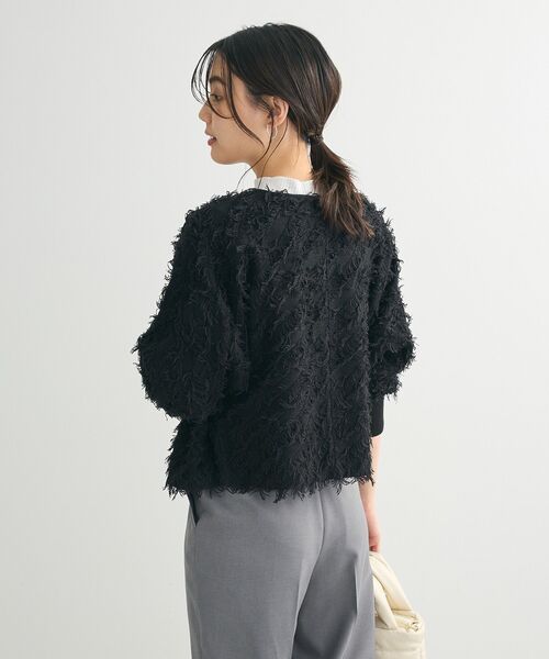 ♥Sahara♥ サハラ フリンジ ニットカーディガンウール混 ♥Sahara♥ サハラ フリンジ ニットカーディガンウール混 トップス