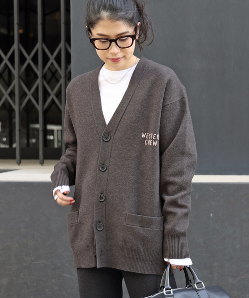 カーディガン 「St.Johns 3rd Club」WESTERN CREW cardigan レディース