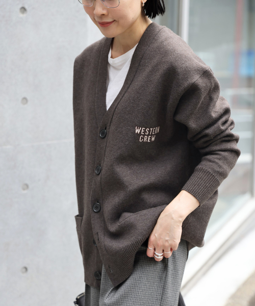 カーディガン 「St.Johns 3rd Club」WESTERN CREW cardigan レディース