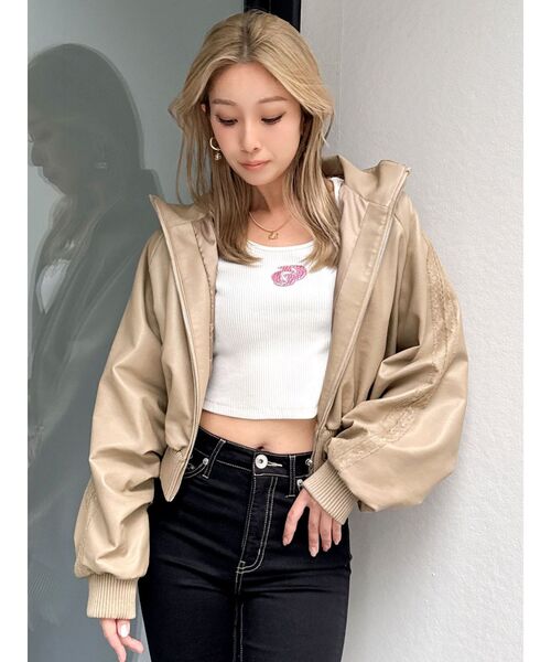 GYDA アウター GYDA | 2WAYロゴ ZIPダウンコート - Buyee, an Online Proxy