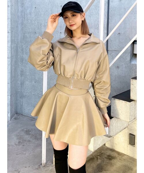 GYDA（ジェイダ） ブルゾン アウター レースラインボリュームスリーブ