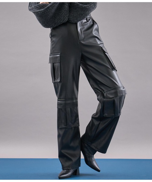 Settimissimo（セッティミッシモ） カーゴパンツ ITALY フェイクレザー