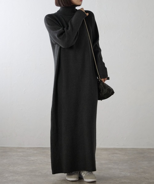 ap retro ワンピース タートルネックワンピース/ニットワンピース