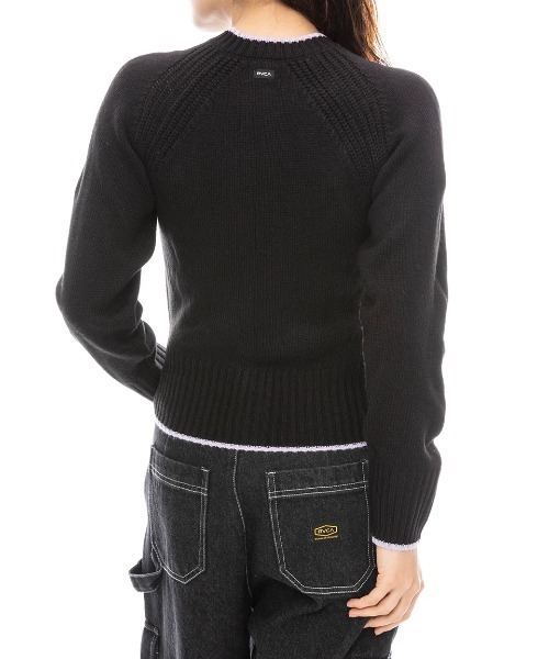 カーディガン RVCA レディース ZIP THRU KNIT CARDIG 0 カーディガン/ルーカワッペンジップアップニットカーディガン レディー RVCA カーディガン レディース ZIP THRU KNIT CARDIG 0