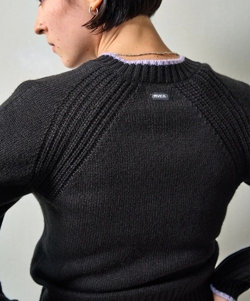 カーディガン RVCA レディース ZIP THRU KNIT CARDIG 0 カーディガン/ルーカワッペンジップアップニットカーディガン レディー RVCA カーディガン レディース ZIP THRU KNIT CARDIG 0