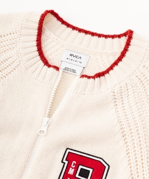 カーディガン RVCA レディース ZIP THRU KNIT CARDIG 0 カーディガン/ルーカワッペンジップアップニットカーディガン レディー RVCA カーディガン レディース ZIP THRU KNIT CARDIG 0