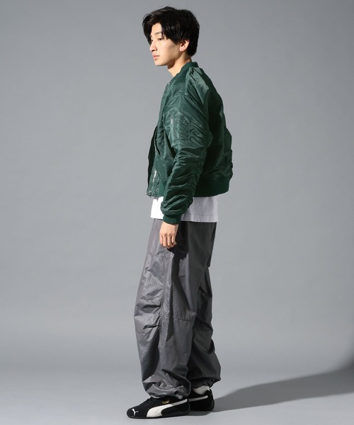オリーブ クロップド MA-1ジャケット　新商品 ボンジュールサガン BONJOUR SAGAN cropped MA－1 / クロップド丈MA－1