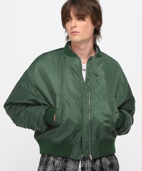 オリーブ クロップド MA-1ジャケット　新商品 3.3 FIELD TRIP ma1 ma-1 3.3 Field Trip／クロップドMA-1 メンズ