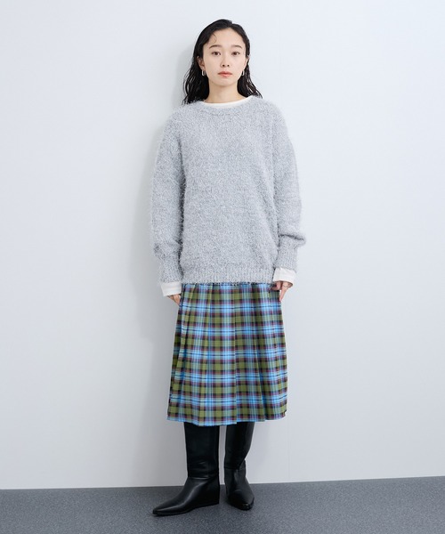 rokh ロク 2023SS チェック プリーツ スカート シアー レディース】TRIPLE PLEATED SKIRT | rokh(ロク) / ワンピース