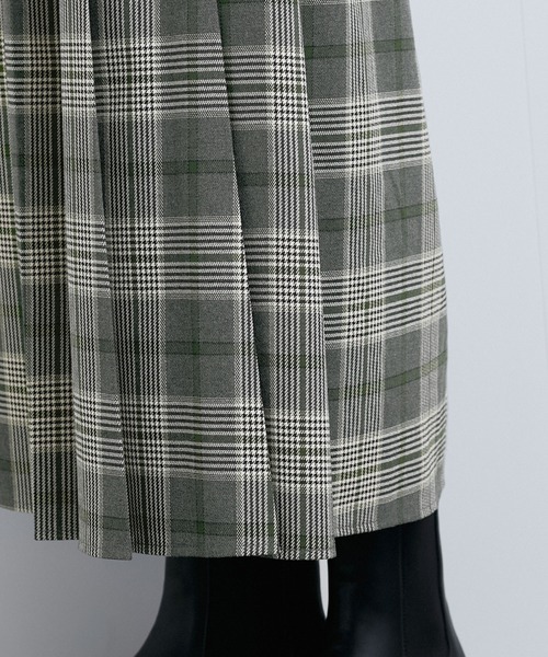 rokh ロク 2023SS チェック プリーツ スカート シアー レディース】TRIPLE PLEATED SKIRT | rokh(ロク) / ワンピース