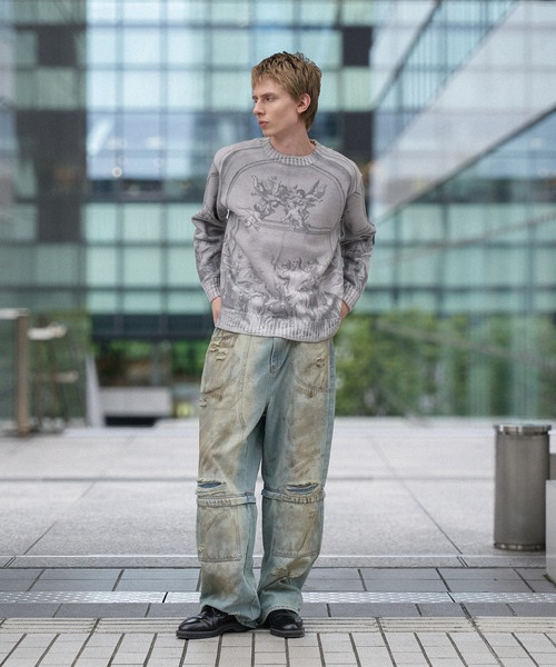 WISH FOR EVER セーター ニット ASSORT DESIGN SHORT KNIT