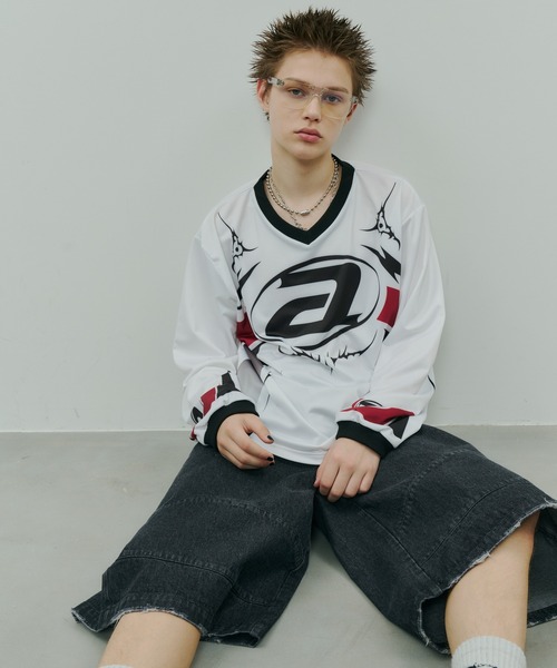 AIVER トップス AIVER tシャツ AIVER モトクロスジャージプルオーバー メンズ