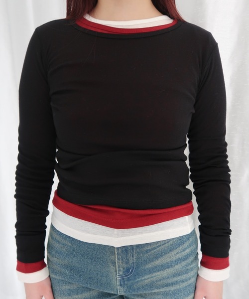 FEKETE（フェケテ） tシャツ SHEER LONG SLEEVE TEE / シアーロンT