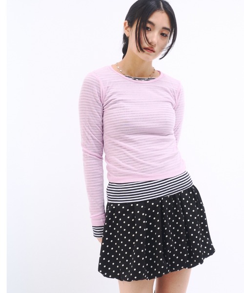 FEKETE（フェケテ） tシャツ SHEER LONG SLEEVE TEE / シアーロンT