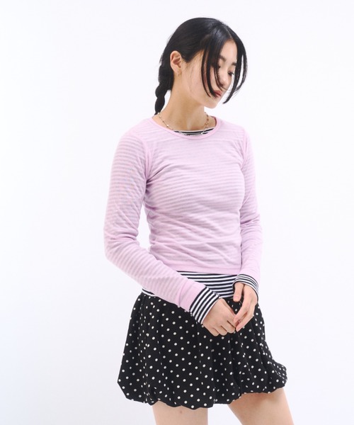 FEKETE（フェケテ） tシャツ SHEER LONG SLEEVE TEE / シアーロンT