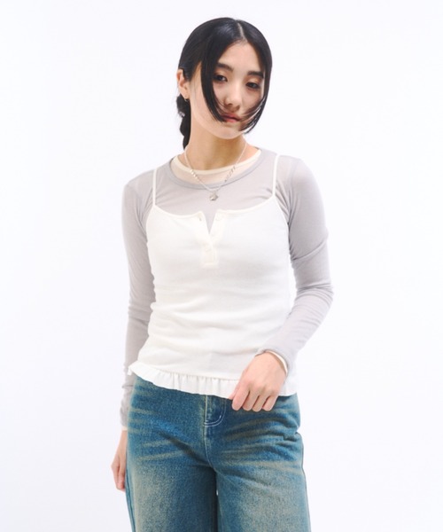 FEKETE（フェケテ） tシャツ SHEER LONG SLEEVE TEE / シアーロンT