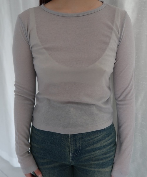 FEKETE（フェケテ） tシャツ SHEER LONG SLEEVE TEE / シアーロンT