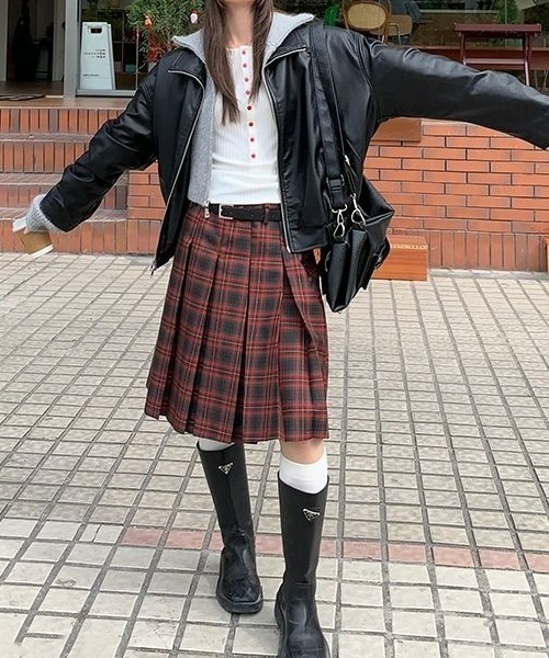 gossip!ロサンゼルス スカート Y2Kヴィンテージ風 チェック柄スカート
