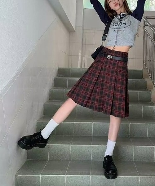 gossip!ロサンゼルス スカート Y2Kヴィンテージ風 チェック柄スカート