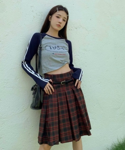 gossip!ロサンゼルス スカート Y2Kヴィンテージ風 チェック柄スカート