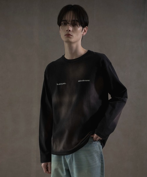 LUCY（ルーシー） tシャツ LUCY/スプレーブリーチロンT メンズ