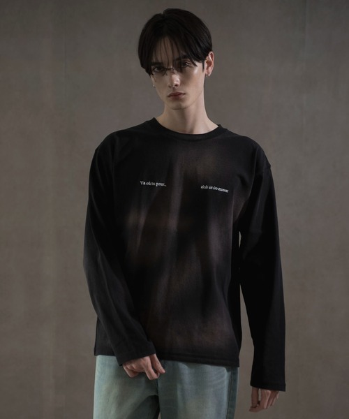 LUCY（ルーシー） tシャツ LUCY/スプレーブリーチロンT メンズ