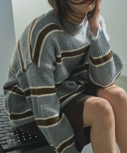 ニット セーター BORDER KNIT レディース