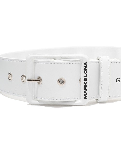 MARK&LONA ベルト MARK&LONA - REV MARKER BELT / ブランドロゴ スカルスタッズ