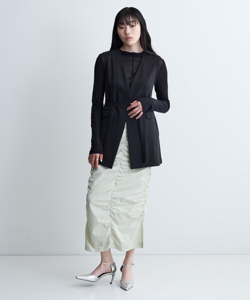 INDIVI GALLEST ベスト ジレ 入学式 「セットアップ可」ナロー