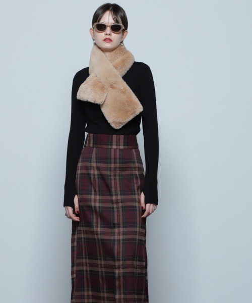 「Vincent Pradier」 マフラー FREE ベージュ レディース_画像2