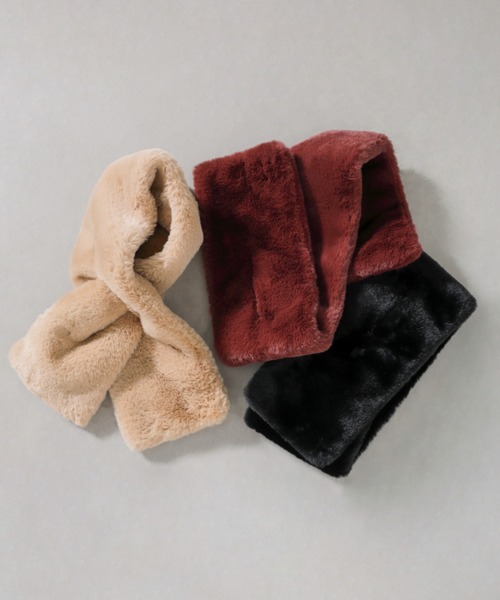 「Vincent Pradier」 マフラー FREE ベージュ レディース_画像4