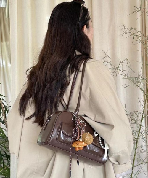 Mejoul ショルダーバッグ バッグ フェイクレザー マルチポケット