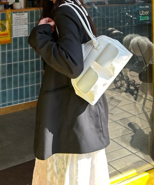 Mejoul ショルダーバッグ バッグ フェイクレザー マルチポケット