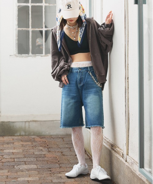 ad thie（アドティエ） ハーフパンツ ジーンズ デニム デニムパンツ